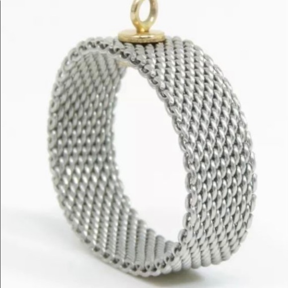 14K Gold & Stainless Steel Mesh Ring - Picture 4 of 7